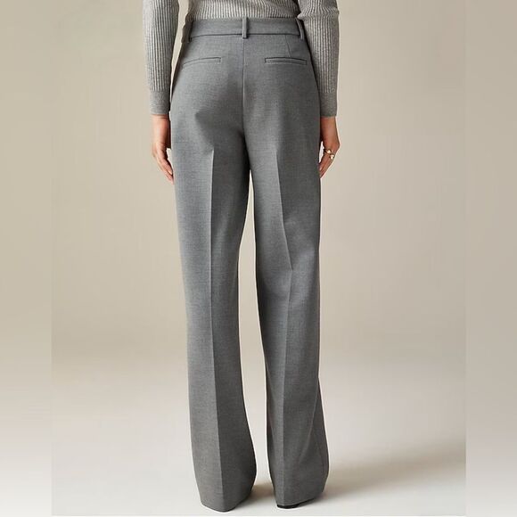 NWT J CREW Petite wide-leg trouser in four-season stretch in BLACK - Picture 6 of 10